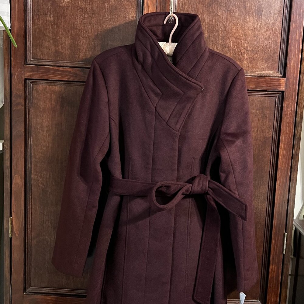 COLE HAAN WOOL BLEND DRESS COAT SIZE 10 NWT - Picture 2 of 14